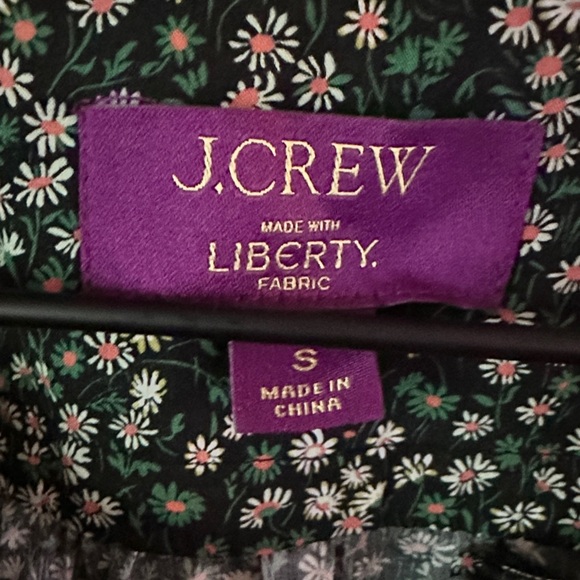 J. Crew Liberty Poplin Henley Top - Picture 2 of 4